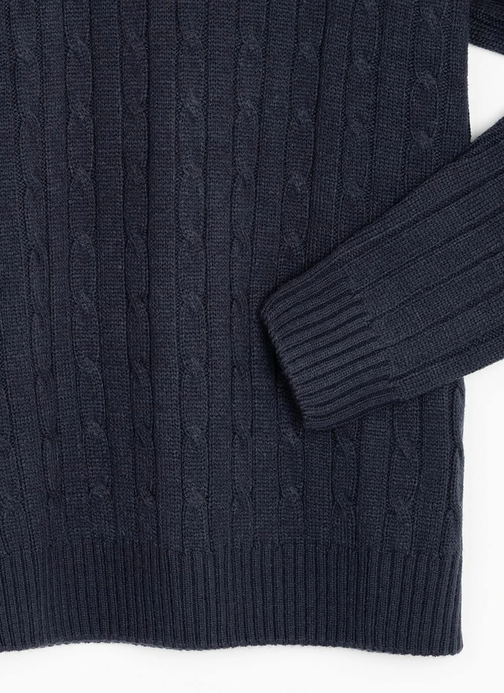 Textured Cable Knit Zip Neck Jumper 5 Textured Cable Knit Zip Neck Jumper - Image 3