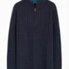 Textured Cable Knit Zip Neck Jumper -Casual Outfits Store 63868pvl 048434533e1815d