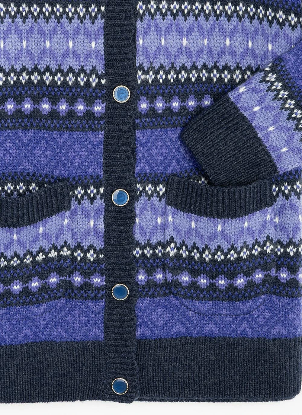 Fairisle Knit Collared Cardigan 7 Fairisle Knit Collared Cardigan - Image 5