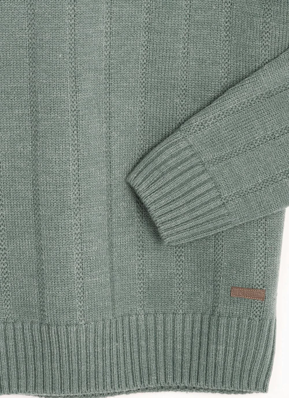 Textured Cable Knit Crew Neck Jumper 6 Textured Cable Knit Crew Neck Jumper - Image 4