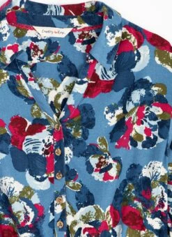 Printed V-Neck Midi Shirt Dress -Casual Outfits Store 64205pvl d6230e46738415e