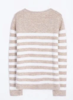 Striped Crew Neck Cardigan 8 Striped Crew Neck Cardigan -Casual Outfits Store 64409pvl be3a28d855a6a77