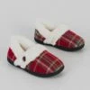 Comfy Faux Fur Lined Check Full Slippers -Casual Outfits Store 64535pvl 07f00141f89dcac