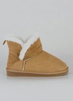 Comfy Suedette Faux Fur Lined Slipper Boot -Casual Outfits Store 64562pvl 09c15c56d92a474
