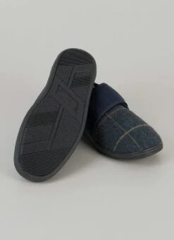 Easy On Plush Lined Check Full Slipper -Casual Outfits Store 64564pvl 079712d7334f94d
