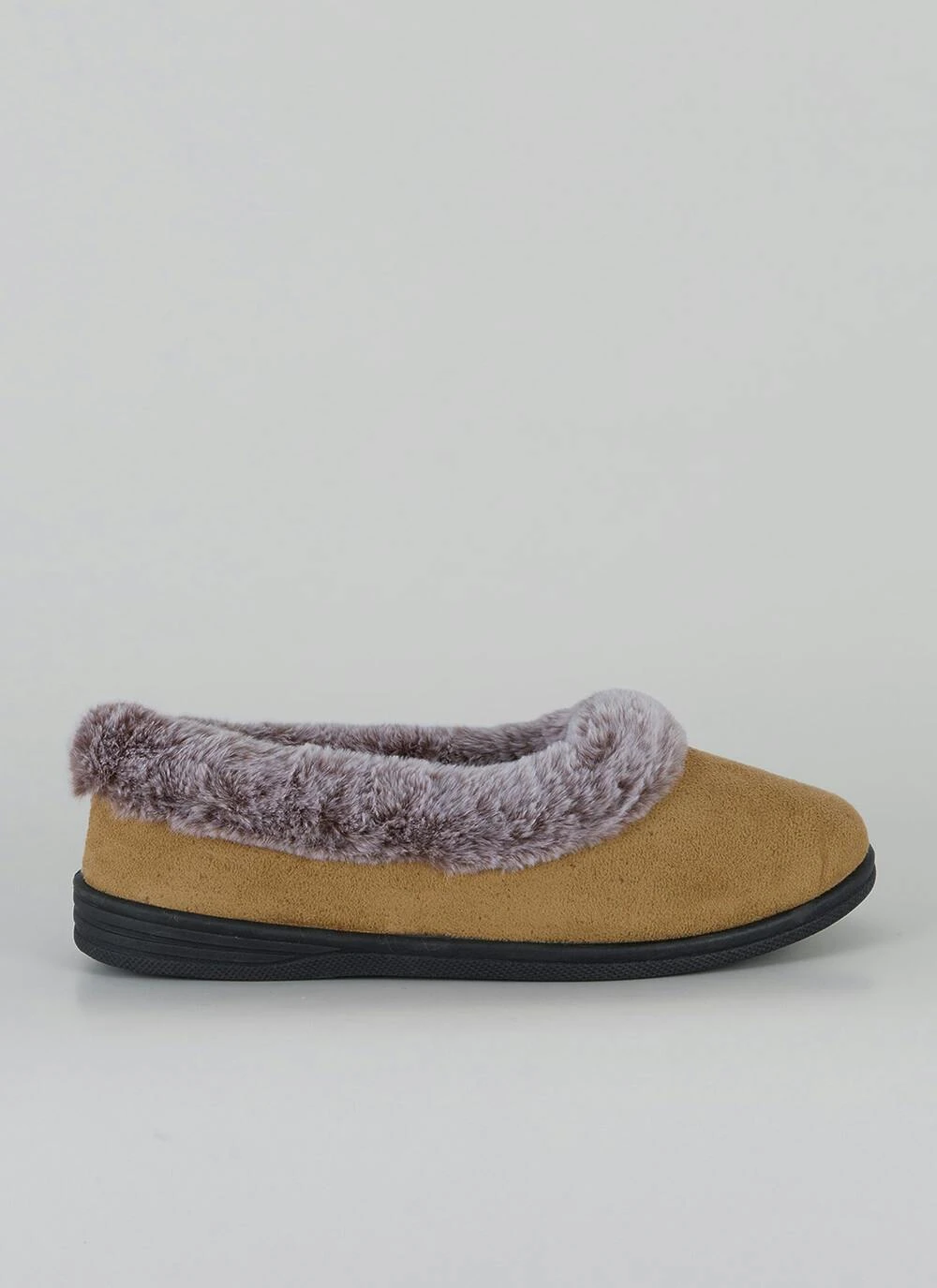 Comfy Faux Fur Lined Suedette Full Slippers 4 Comfy Faux Fur Lined Suedette Full Slippers - Image 2