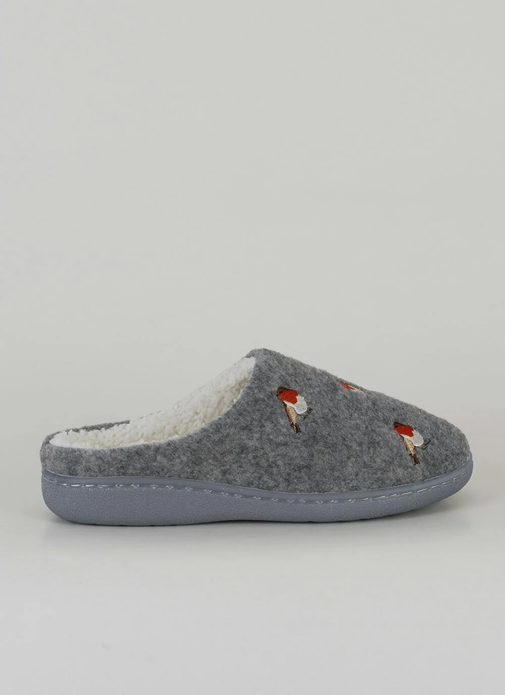 Comfy Plush Lined Embroidered Mule Slipper 4 Comfy Plush Lined Embroidered Mule Slipper - Image 2