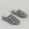 Comfy Plush Lined Embroidered Mule Slipper -Casual Outfits Store 64578pvl 0fbb36536184698