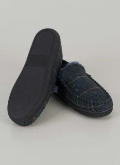 Plush Lined Check Mocassin Slipper -Casual Outfits Store 64582pvl eaedcda73042275