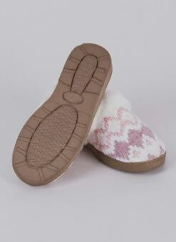 Comfy Faux Fur Lined Fair Isle Full Slippers -Casual Outfits Store 64599pvl 36aea7eb671d268