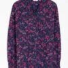 Ditsy Floral Print Jersey Blouse -Casual Outfits Store 64614pvl 90bf511d130bd27