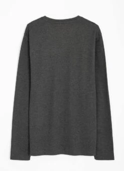 Cotton Rich Crew Neck Long Sleeve Top -Casual Outfits Store 64630pvl d11b0fe469cfb53