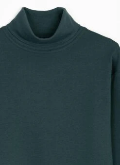 Pure Cotton Roll Neck Long Sleeve Top -Casual Outfits Store 64672pvl a658c3357b097db