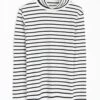 Pure Cotton Striped Roll Neck Top -Casual Outfits Store 64967pvl 17a88fe11ece478