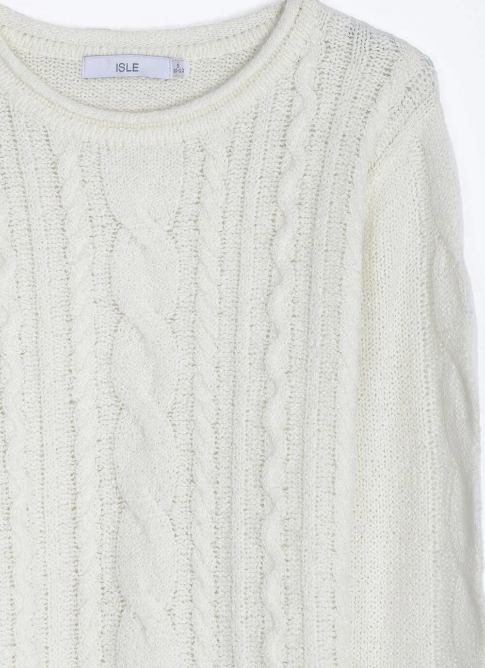 Wool Blend Cable Knit Crew Neck Jumper 6 Wool Blend Cable Knit Crew Neck Jumper - Image 4