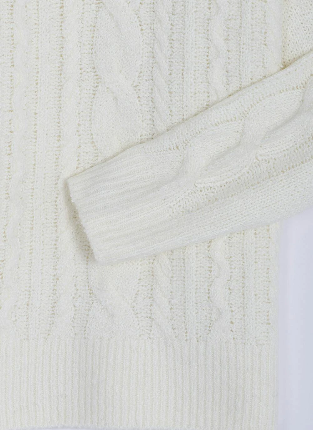 Wool Blend Cable Knit Crew Neck Jumper 7 Wool Blend Cable Knit Crew Neck Jumper - Image 5