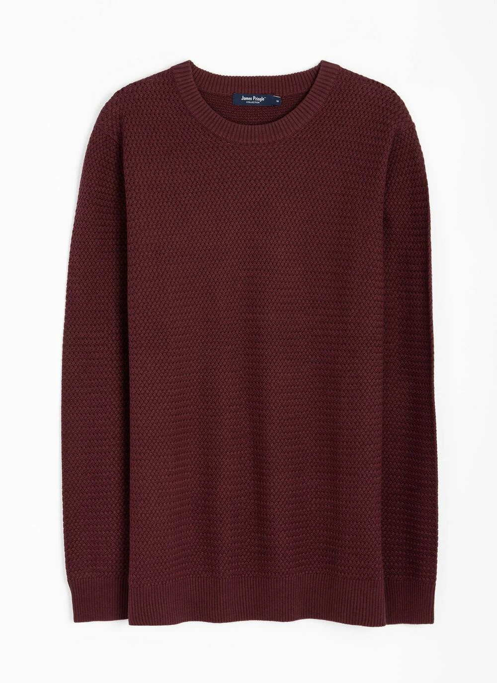 Cotton Rich Crew Neck Textured Jumper 3 Cotton Rich Crew Neck Textured Jumper