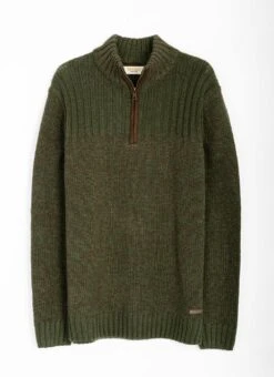 Textured Knit Zip Neck Jumper -Casual Outfits Store 65308pvl 589522fdc8d912b