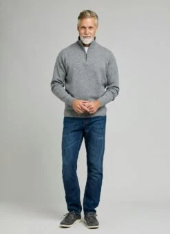 100% Lambswool Zip Neck Jumper -Casual Outfits Store 65488pvl 2b920f9c6c5566b