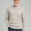 Cable Knit Crew Neck Jumper With Wool -Casual Outfits Store 65553pvl 98bfbe2d264d78f