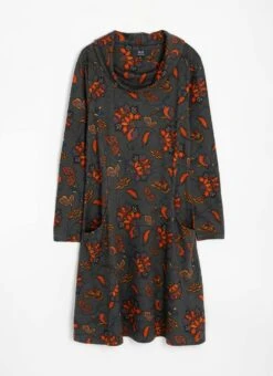 Warm Handle Cowl Neck Printed Dress -Casual Outfits Store 65601pvl e4ad9a0849d142a