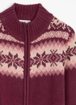 Fairisle Funnel Neck Cardigan -Casual Outfits Store 65615pvl f2b853b64872c08