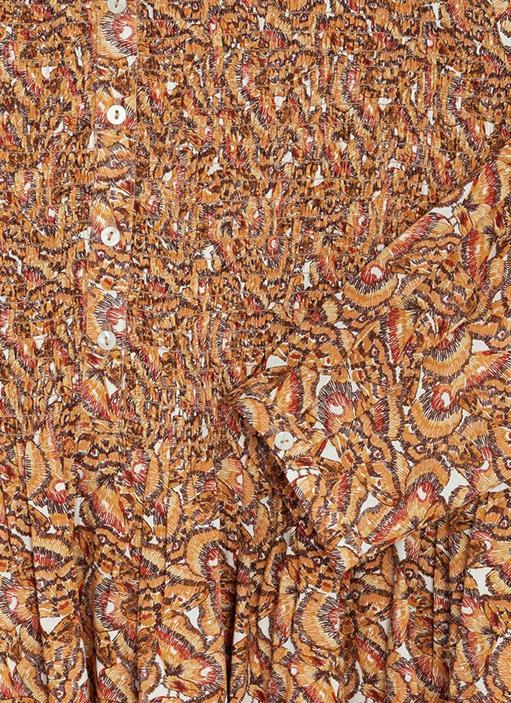 Shirred Notch Neck Blouse 8 Shirred Notch Neck Blouse - Image 6