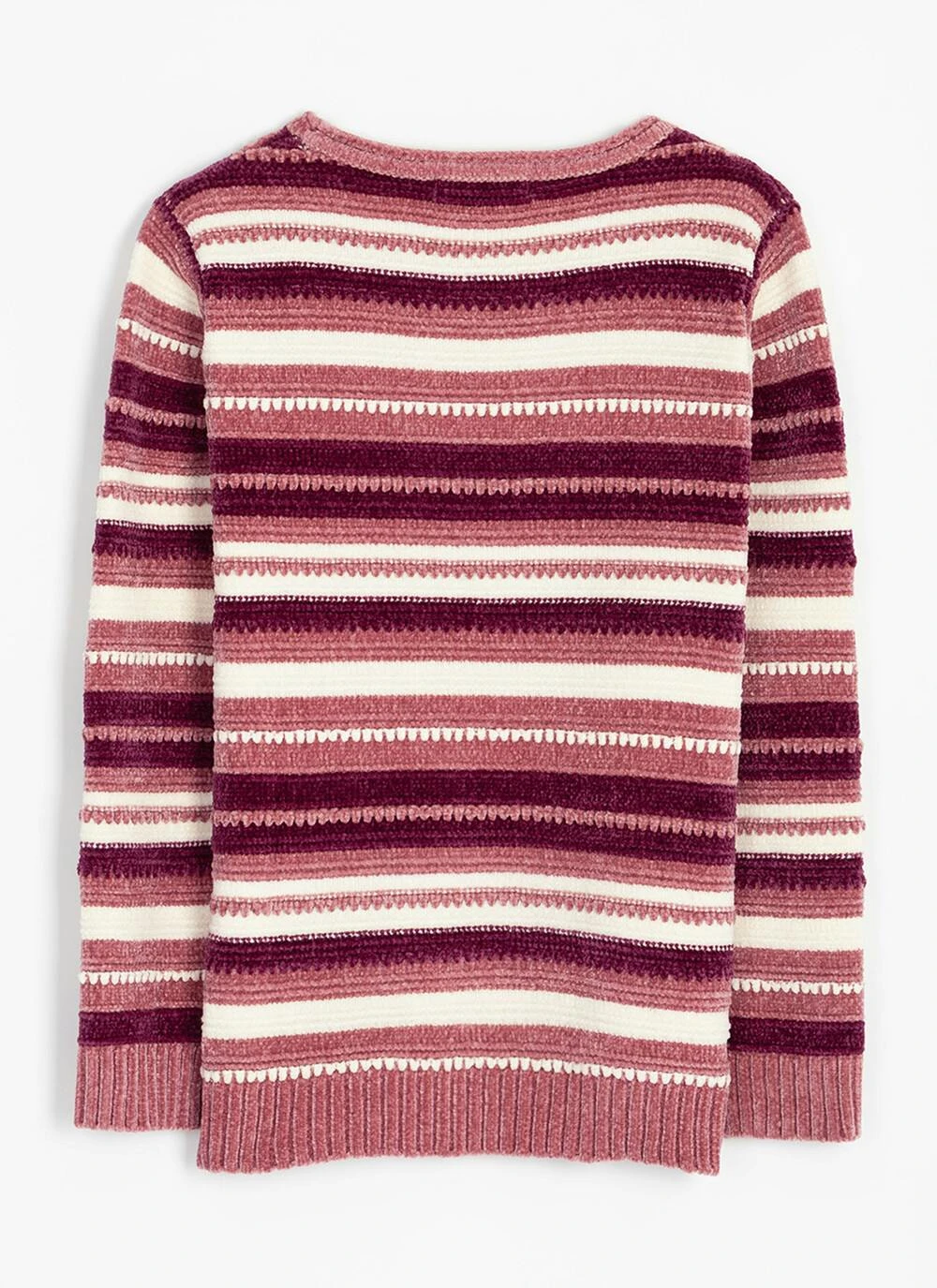 Chenille Striped Crew Neck Jumper 9 Chenille Striped Crew Neck Jumper - Image 7