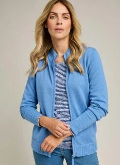 Merino Wool Zip Front Cardigan -Casual Outfits Store 65688pvl 7ce80815f4a8fe9