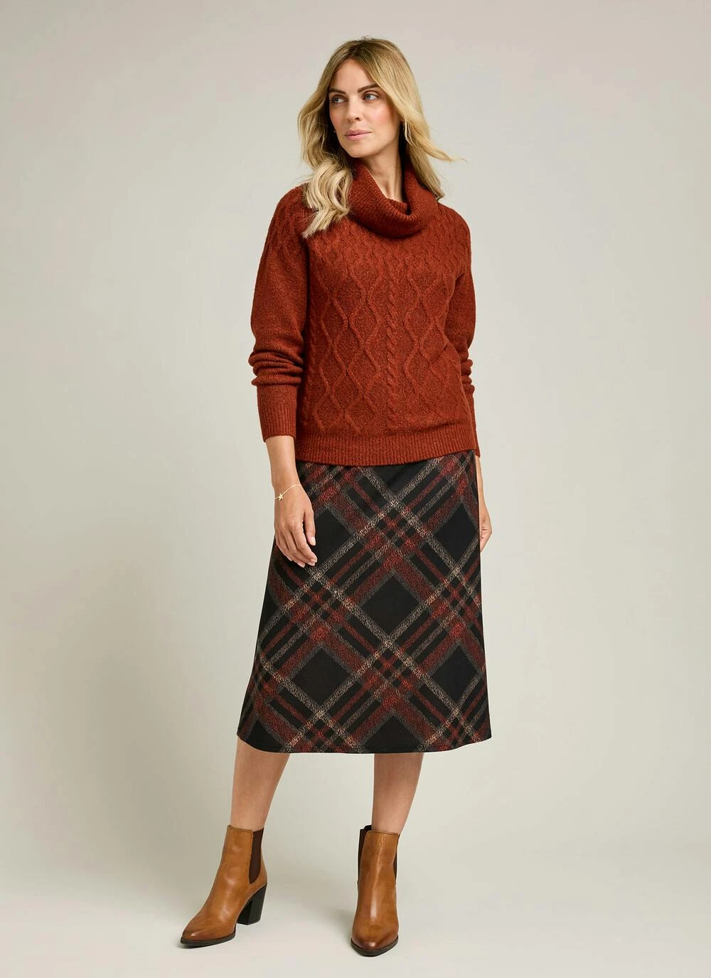 Cable Knit Cowl Neck Jumper 5 Cable Knit Cowl Neck Jumper - Image 3