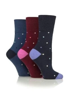 3pk Cotton Rich Polka Dot Socks