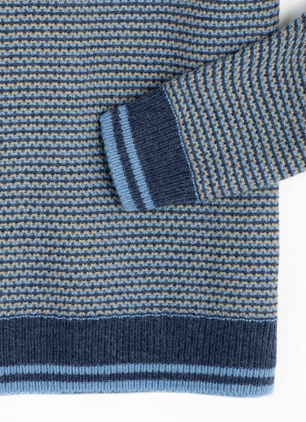 Striped Textured Knit Crew Neck Jumper 8 Striped Textured Knit Crew Neck Jumper - Image 6