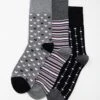 3pk Cotton Rich Comfort Top Stripe Socks -Casual Outfits Store 66022pvl 581ca98c648c70b