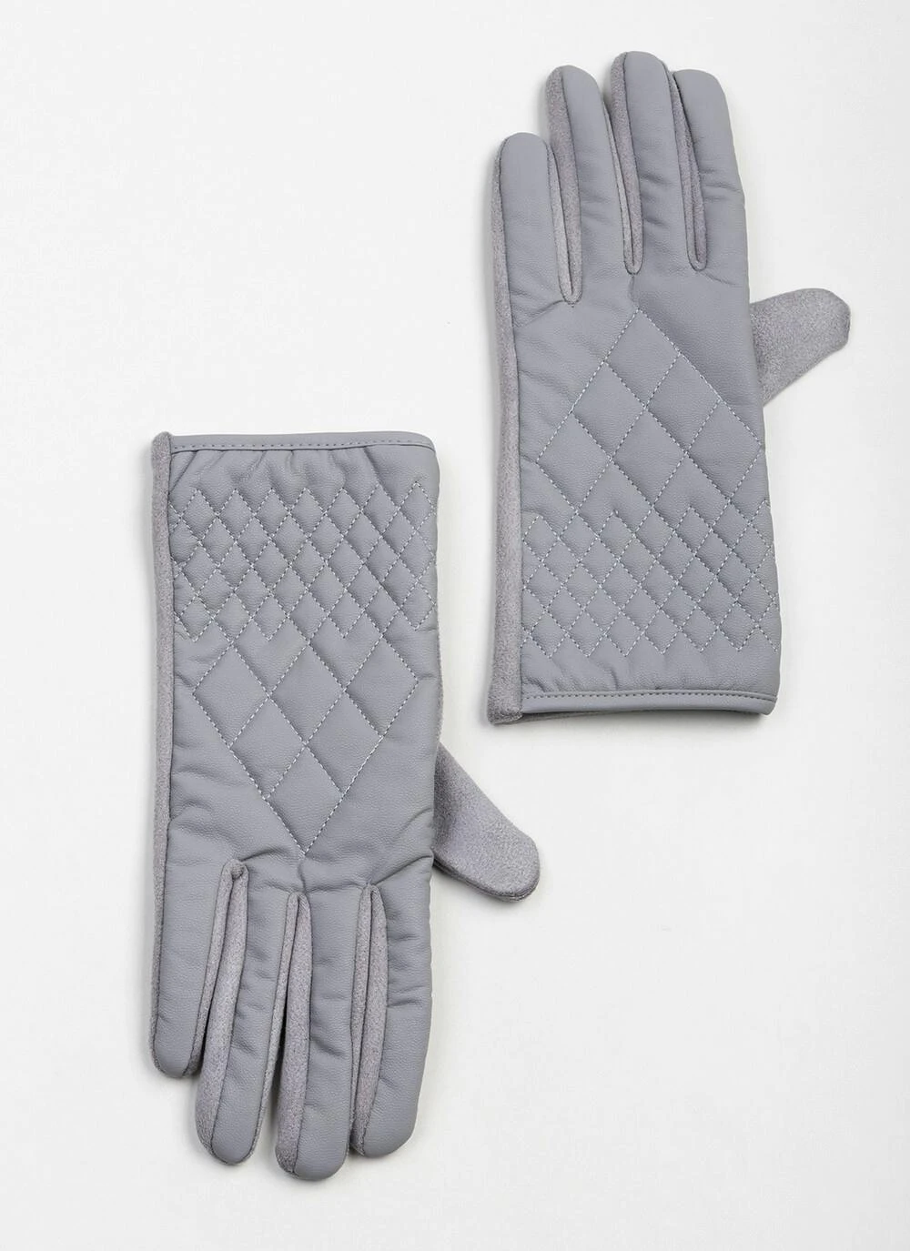 Quilted Faux Suede Touch Screen Glove 3 Quilted Faux Suede Touch Screen Glove