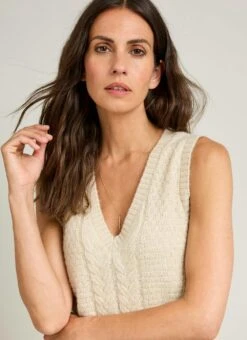 Cable Knitted Vest -Casual Outfits Store 66330pvl cbd24f86aed9142