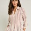 Pure Cotton Pintuck Stripe Blouse -Casual Outfits Store 66467pvl cd3f07a3dcefa73