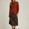 Warm Handle Checked Midi Skirt -Casual Outfits Store 66494pvl d60acf50f2a5854