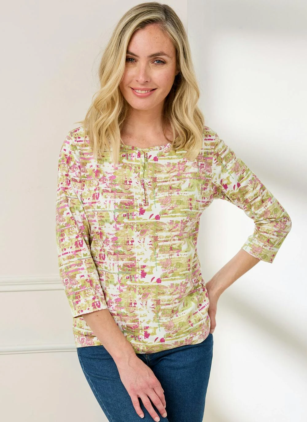 Soft Touch Sweetheart Neck Printed Top 3 Soft Touch Sweetheart Neck Printed Top
