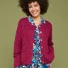 Wool Blend Crew Neck Pointelle Cardigan -Casual Outfits Store 66814pvl 248c8819953876a