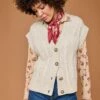 Wool Blend Cable Knit Waistcoat
