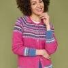 Wool Blend Crew Neck Fairisle Cardigan -Casual Outfits Store 66828pvl 7ec4659863075bb
