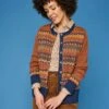Wool Blend Fairisle Crew Neck Cardigan -Casual Outfits Store 66850pvl 2ac16e9050eb924