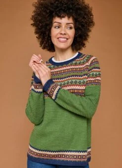 Wool Blend Fairisle Crew Neck Jumper -Casual Outfits Store 66863pvl ba0a59540771aad