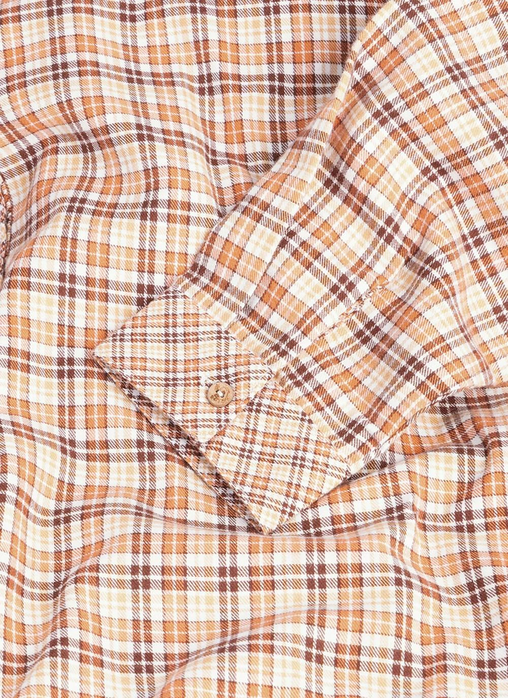 Pure Cotton Brushed Checked Relaxed Shirt 7 Pure Cotton Brushed Checked Relaxed Shirt - Image 5