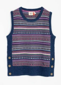 Wool Blend Fairisle Knitted Vest -Casual Outfits Store 66913pvl e1199ecc3b4023a