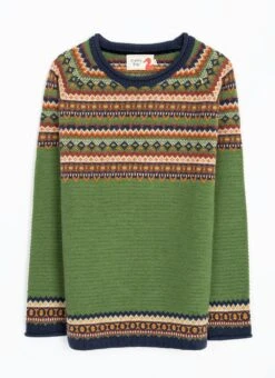 Wool Blend Fairisle Crew Neck Jumper -Casual Outfits Store 66915pvl bbd653044574561