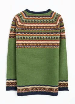 Wool Blend Fairisle Crew Neck Jumper -Casual Outfits Store 66925pvl 3ef2212bbe6c60e
