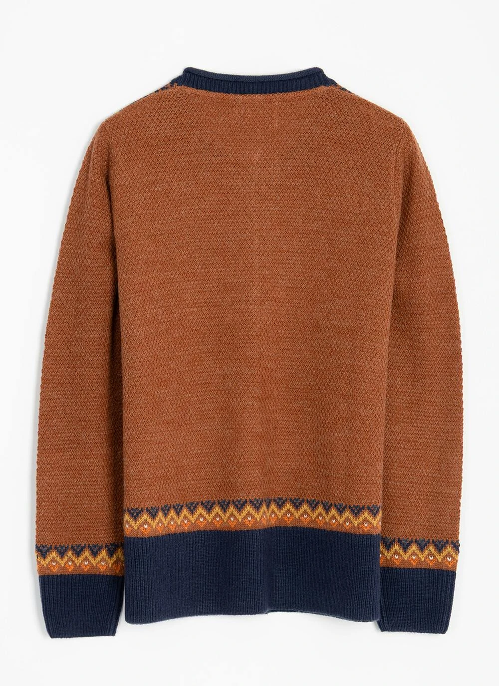 Wool Blend Fairisle Crew Neck Cardigan 8 Wool Blend Fairisle Crew Neck Cardigan - Image 6