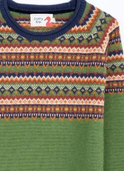 Wool Blend Fairisle Crew Neck Jumper -Casual Outfits Store 66947pvl 1d2cea7ce08cd26