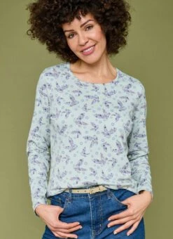 Soft Touch Thermal Print Top -Casual Outfits Store 66975pvl 41aa34ec955577e